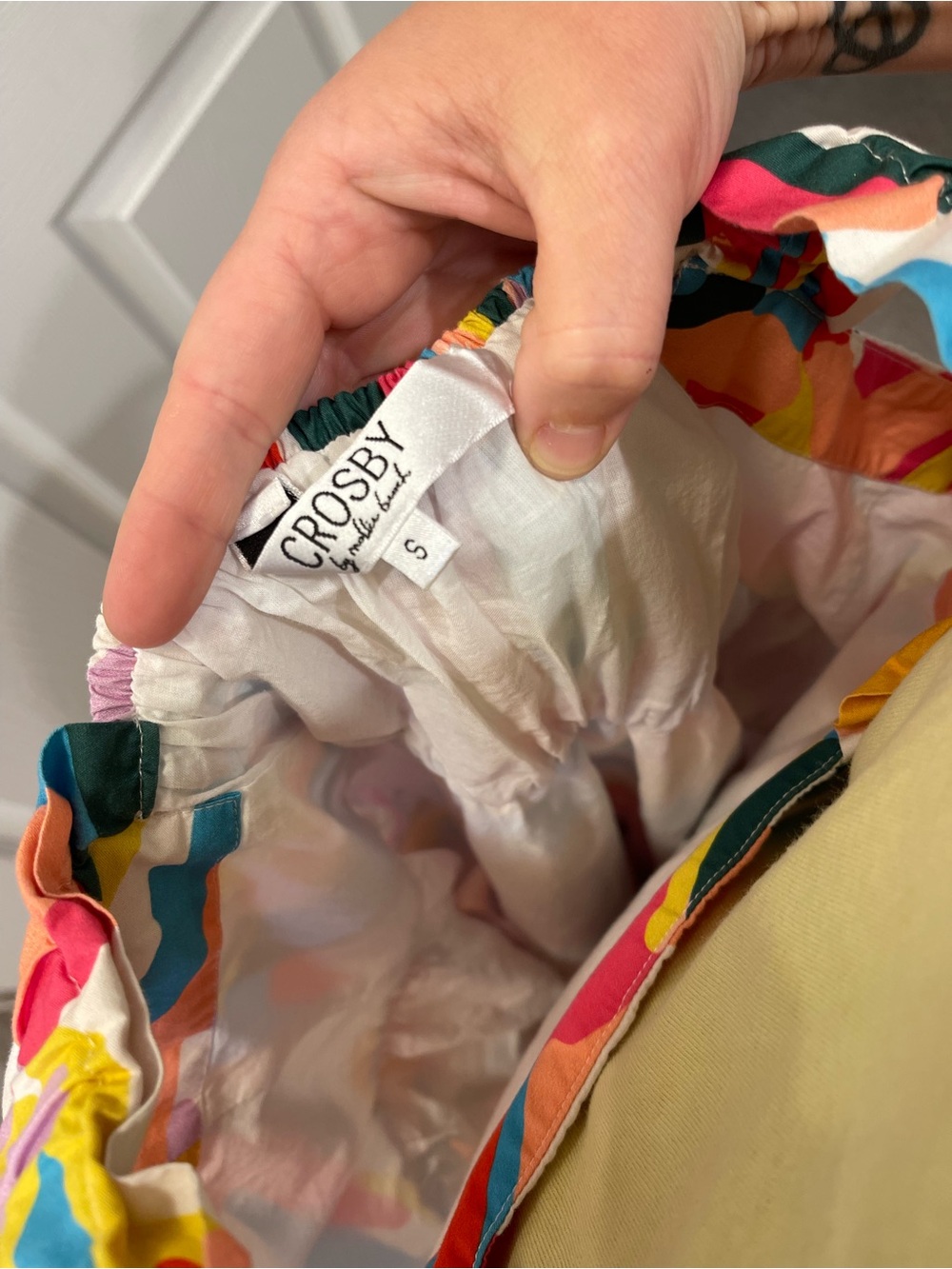 crosby. Multicolor Abstract Ruffle Sundress - Picture 3 of 3